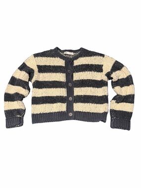 ✨Zara✨ Navy & Cream Chunky Cropped Cottagecore Button Cardigan